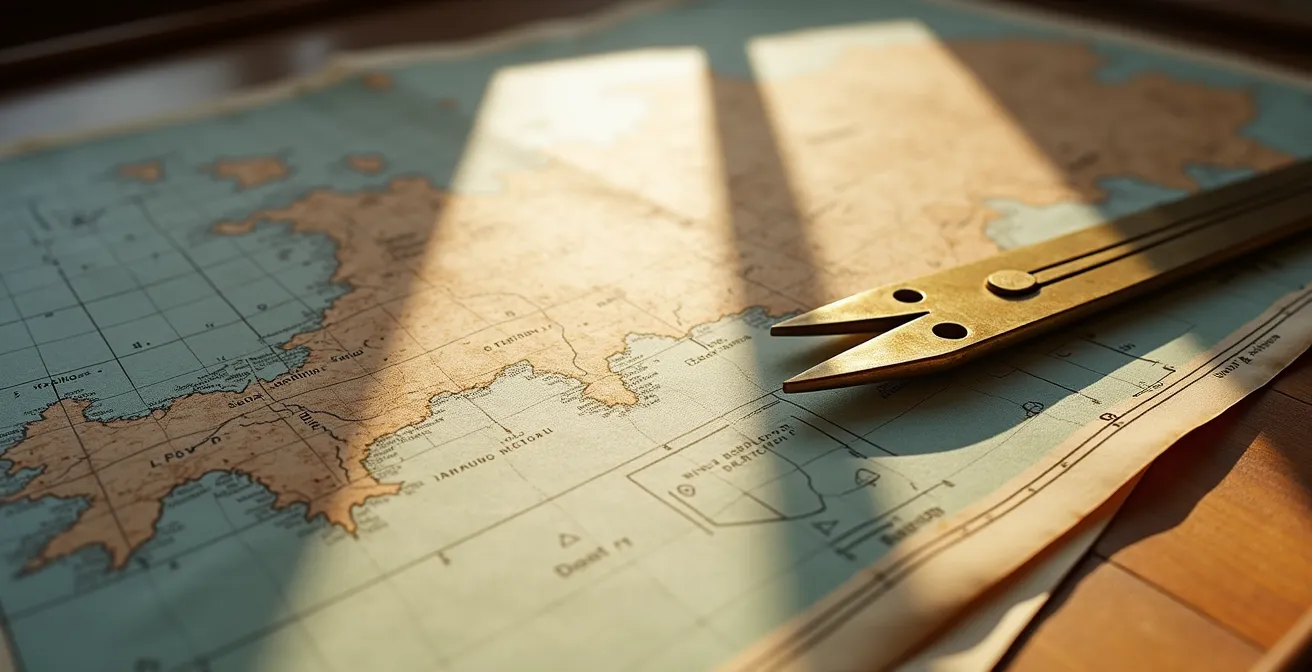 Vue détaillée d'une carte marine française avec les différents types de balises et leurs significations