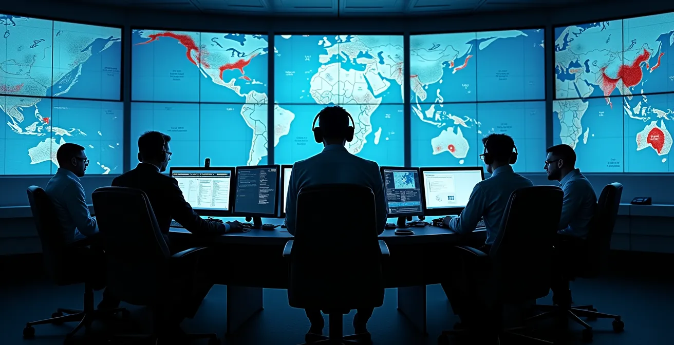 Centre de coordination des opérations de sauvetage en mer avec opérateurs